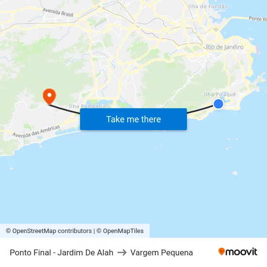 Ponto Final - Jardim De Alah to Vargem Pequena map