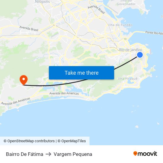 Bairro De Fátima to Vargem Pequena map