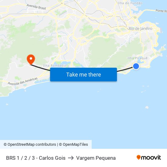 BRS 1 / 2 / 3 - Carlos Gois to Vargem Pequena map