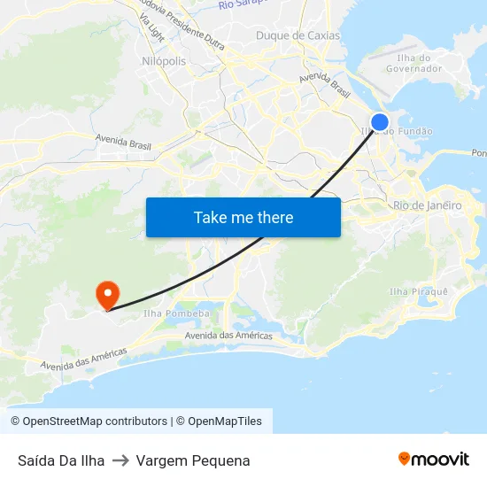 Saída Da Ilha to Vargem Pequena map