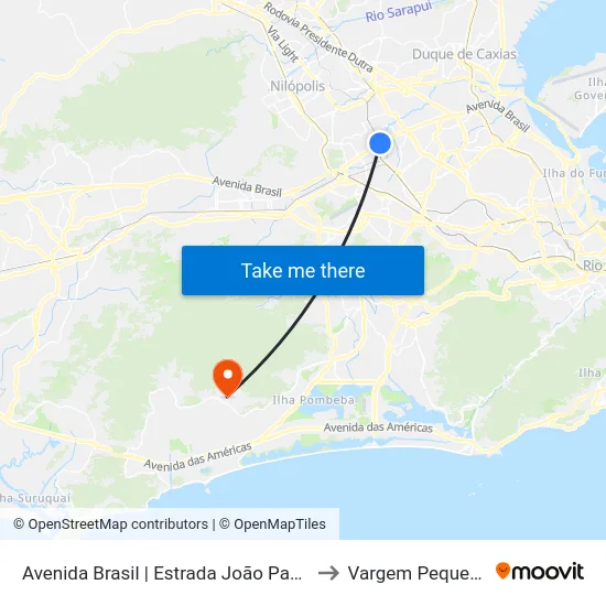 Avenida Brasil | Estrada João Paulo to Vargem Pequena map