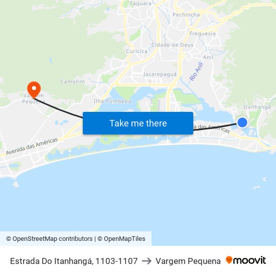 Estrada Do Itanhangá, 1103-1107 to Vargem Pequena map