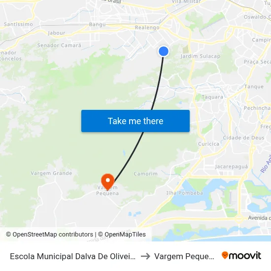 Escola Municipal Dalva De Oliveira to Vargem Pequena map