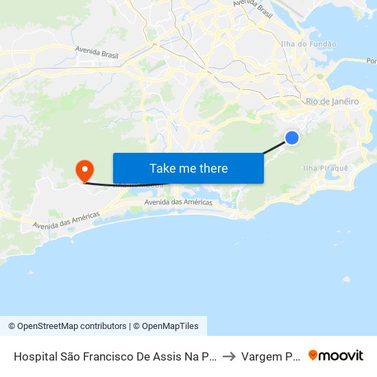 Hospital São Francisco De Assis Na Providência De Deus to Vargem Pequena map