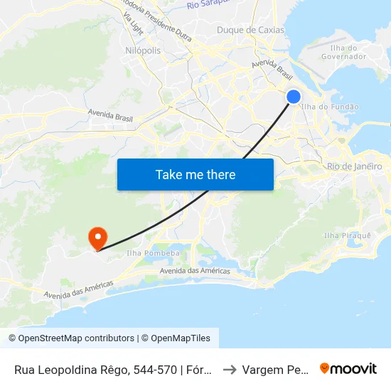 Rua Leopoldina Rêgo, 544-570 | Fórum De Olaria to Vargem Pequena map