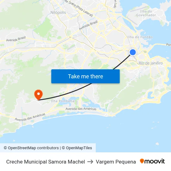 Creche Municipal Samora Machel to Vargem Pequena map