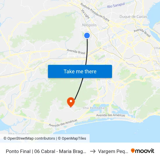 Ponto Final | 06 Cabral - Maria Braga (Circular) to Vargem Pequena map