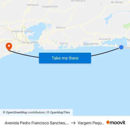Avenida Pedro Francisco Sanches, 15972 to Vargem Pequena map