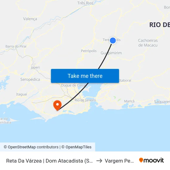 Reta Da Várzea | Dom Atacadista (Sentido Alto) to Vargem Pequena map