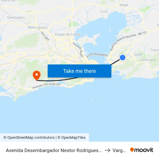 Avenida Desembargador Nestor Rodrigues Perlingeiro 982 Santa Bárbara Niterói - Rio De Janeiro 21141 Brasil to Vargem Pequena map
