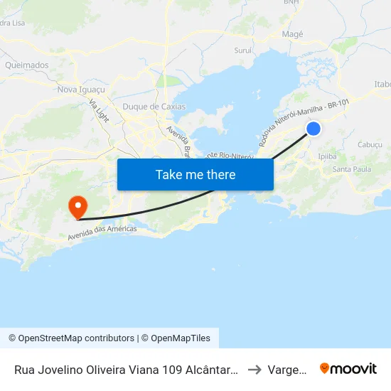 Rua Jovelino Oliveira Viana 109 Alcântara São Gonçalo - Rio De Janeiro 24710 Brasil to Vargem Pequena map