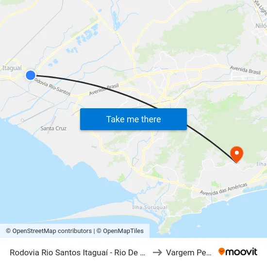 Rodovia Rio Santos Itaguaí - Rio De Janeiro Brasil to Vargem Pequena map