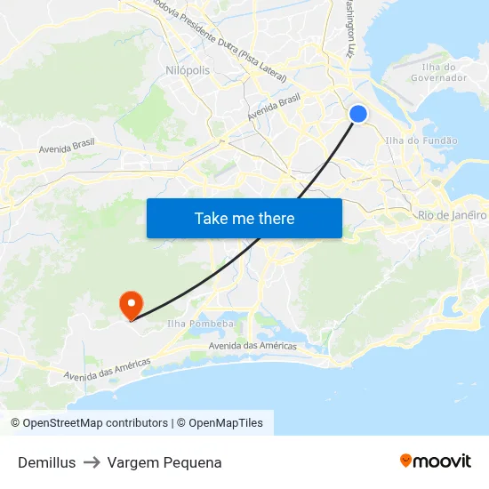 Demillus to Vargem Pequena map