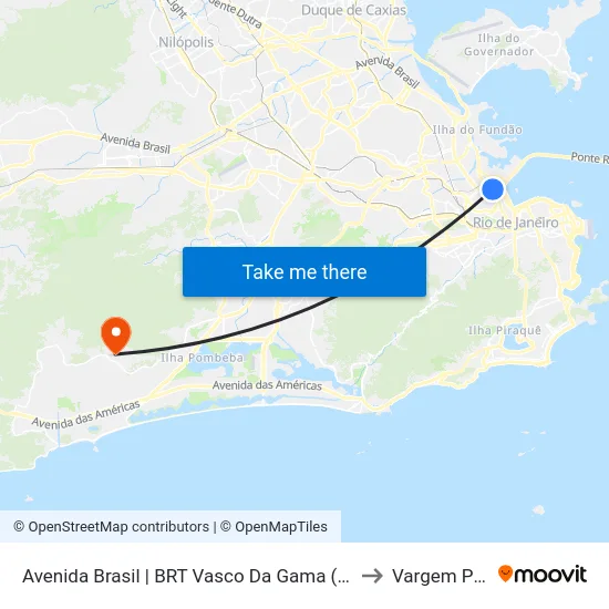 Avenida Brasil | BRT Vasco Da Gama (Sentido Zona Oeste) to Vargem Pequena map
