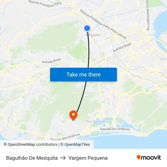 Bagulhão De Mesquita to Vargem Pequena map