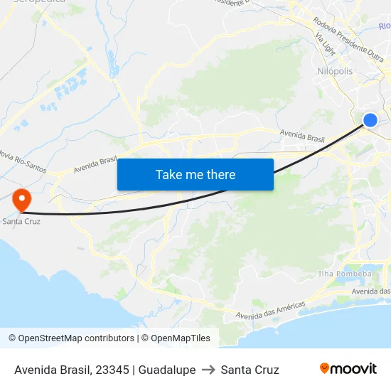 Avenida Brasil, 23345 | Guadalupe to Santa Cruz map