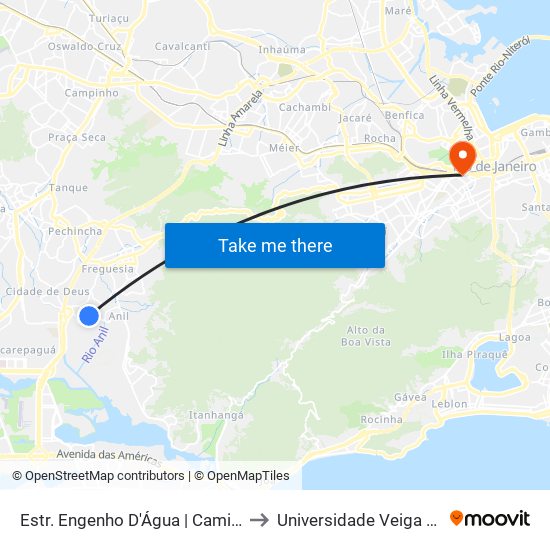 Estr. Engenho D'Água | Caminhos Da Barra to Universidade Veiga De Almeida map