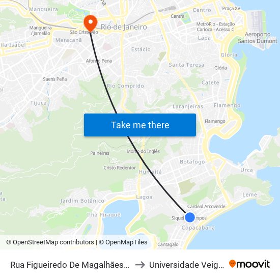 Rua Figueiredo De Magalhães | Rua Barata Ribeiro to Universidade Veiga De Almeida map