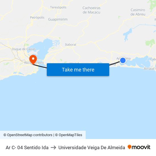 Ar C- 04 Sentido Ida to Universidade Veiga De Almeida map