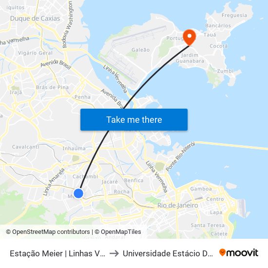 Estação Meier | Linhas Via Rua Amaro Cavalcanti to Universidade Estácio De Sá Ilha Do Governador map