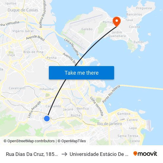 Rua Dias Da Cruz, 185a | Pernambucanas to Universidade Estácio De Sá Ilha Do Governador map