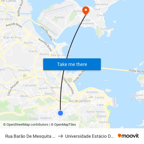 Rua Barão De Mesquita | Mundial Santo Afonso to Universidade Estácio De Sá Ilha Do Governador map