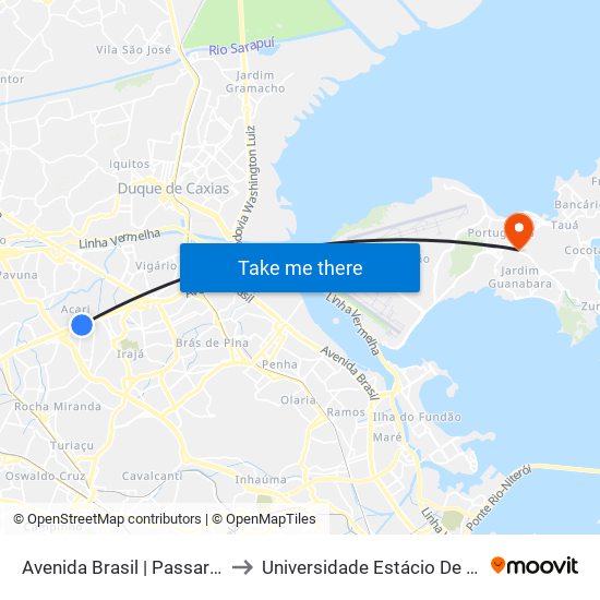 Avenida Brasil | Passarela 27 / Assaí Ceasa to Universidade Estácio De Sá Ilha Do Governador map