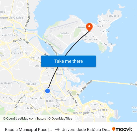 Escola Municipal Pace | Metrô Maria Da Graça to Universidade Estácio De Sá Ilha Do Governador map