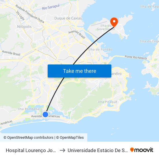 Hospital Lourenço Jorge | Museu Da Cbf to Universidade Estácio De Sá Ilha Do Governador map