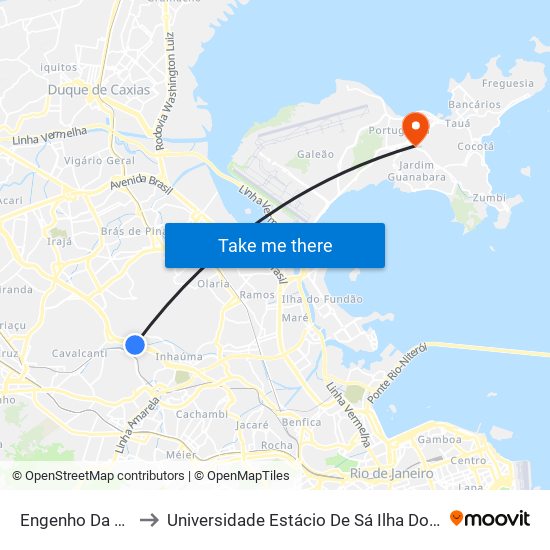 Engenho Da Rainha to Universidade Estácio De Sá Ilha Do Governador map