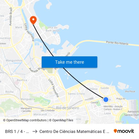 BRS 1 / 4 - Saara to Centro De Ciências Matemáticas E Da Natureza map