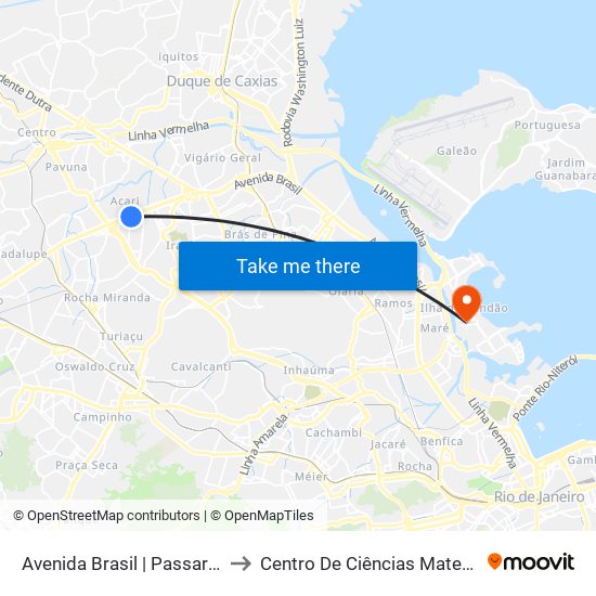 Avenida Brasil | Passarela 27 / Assaí Ceasa to Centro De Ciências Matemáticas E Da Natureza map