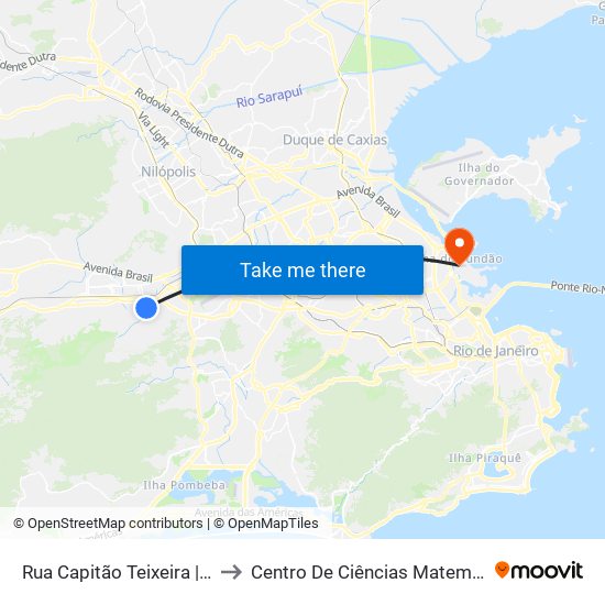 Rua Capitão Teixeira | Ciep Frei Veloso to Centro De Ciências Matemáticas E Da Natureza map