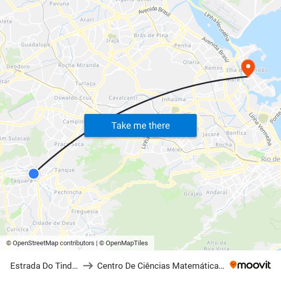 Estrada Do Tindiba, 2828 to Centro De Ciências Matemáticas E Da Natureza map