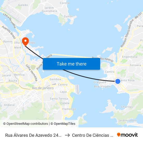 Rua Álvares De Azevedo 245 Icaraí Niterói - Rj 24220-301 Brasil to Centro De Ciências Matemáticas E Da Natureza map