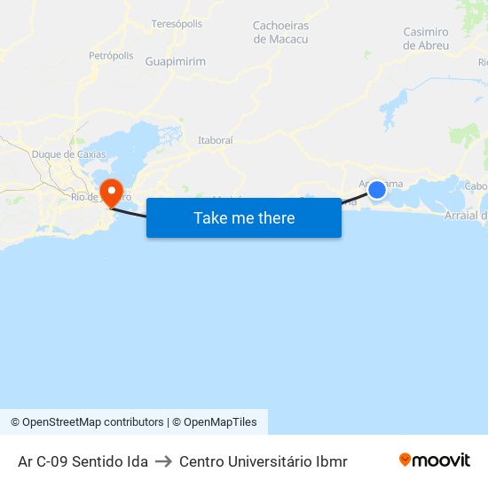 Ar C-09 Sentido Ida to Centro Universitário Ibmr map