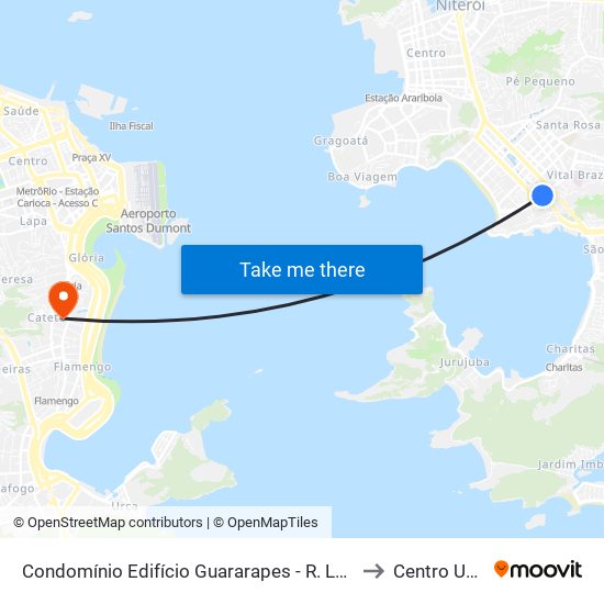 Condomínio Edifício Guararapes - R. Lemos Cunha 532 - Icaraí Niterói - Rj 24230-130 Brasil to Centro Universitário Ibmr map