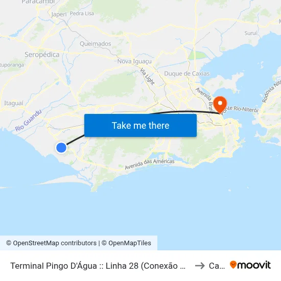 Terminal Pingo D'Água :: Linha 28 (Conexão Brt) to Caju map