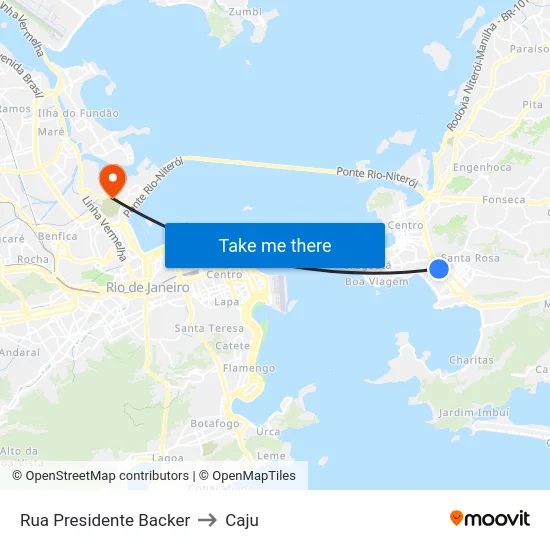 Rua Presidente Backer to Caju map