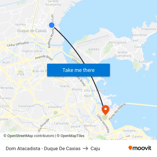 Dom Atacadista - Duque De Caxias to Caju map