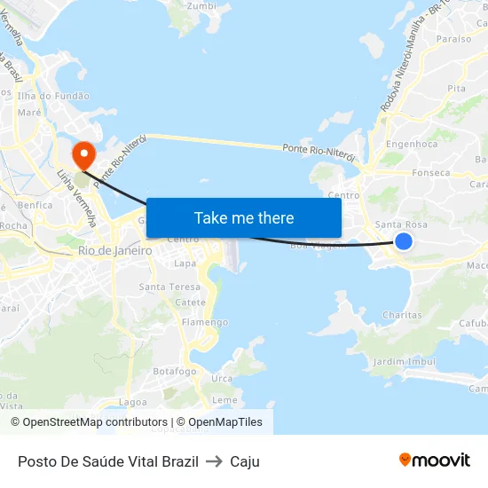 Posto De Saúde Vital Brazil to Caju map