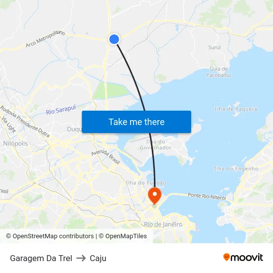 Garagem Da Trel to Caju map