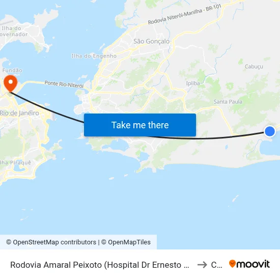 Rodovia Amaral Peixoto (Hospital Dr Ernesto Che Guevara) to Caju map