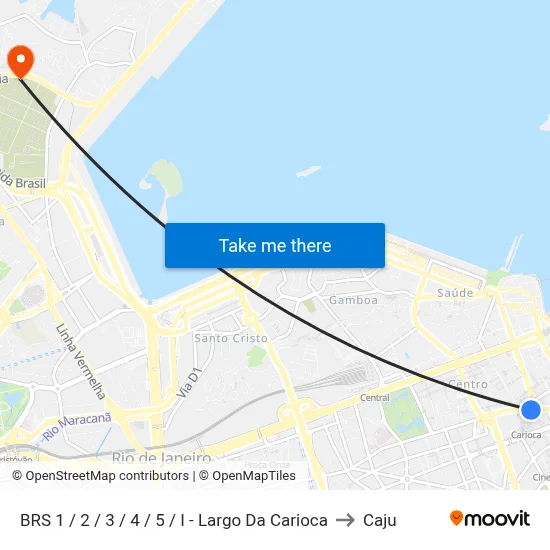 BRS 1 / 2 / 3 / 4 / 5 / I - Largo Da Carioca to Caju map