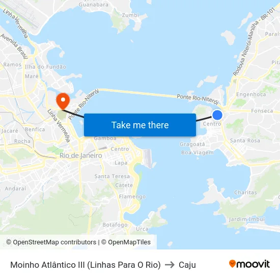 Moinho Atlântico III (Linhas Para O Rio) to Caju map
