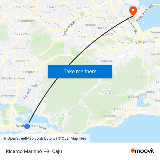 Ricardo Marinho to Caju map