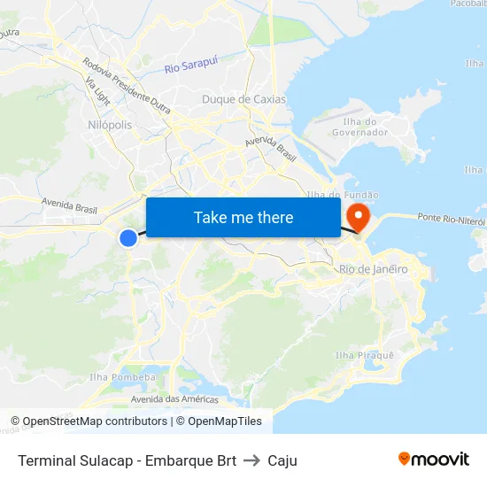 Terminal Sulacap - Embarque Brt to Caju map