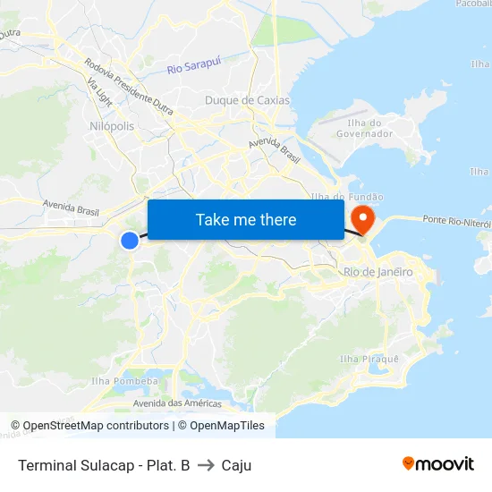 Terminal Sulacap - Plat. B to Caju map