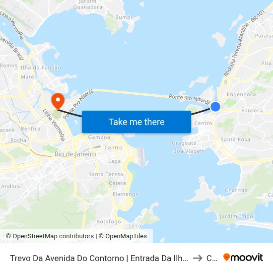 Trevo Da Avenida Do Contorno | Entrada Da Ilha Da Conceição to Caju map