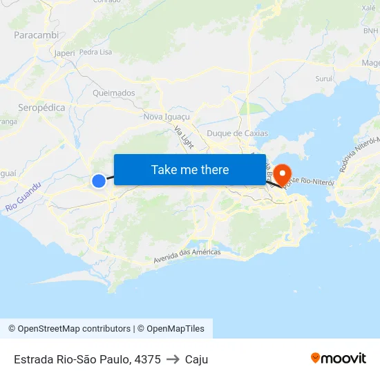 Estrada Rio-São Paulo, 4375 to Caju map